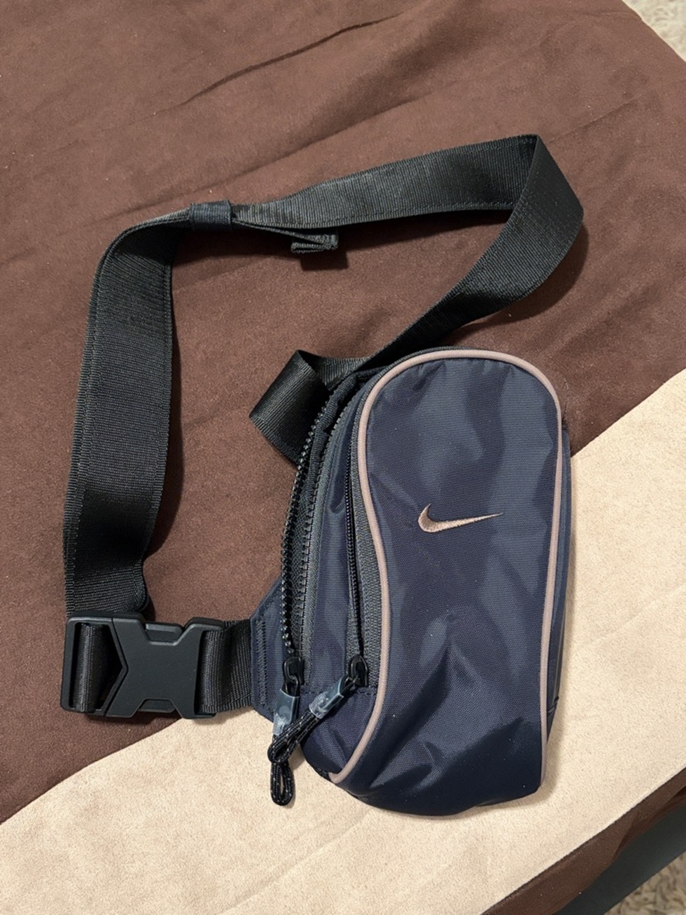 Nike Navy Mini Crossbody Pouch with Black Strap